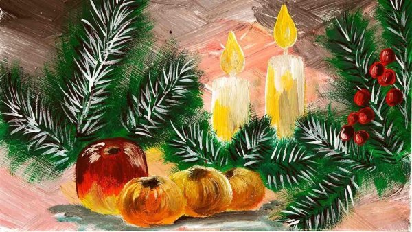 Новогодний натюрморт легкий