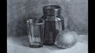 Стекло штриховка карандашом