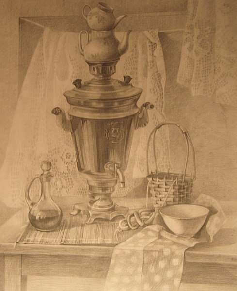 Натюрморт Графика карандашом