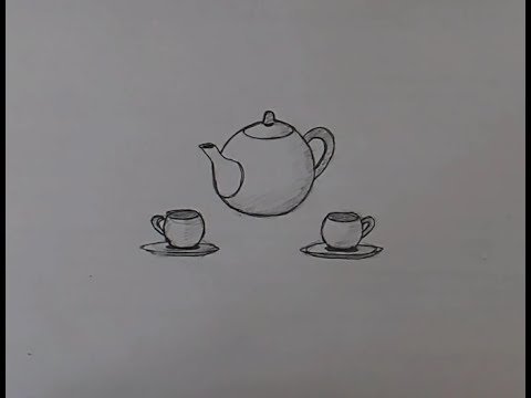 Чайный сервиз рисунок легкий