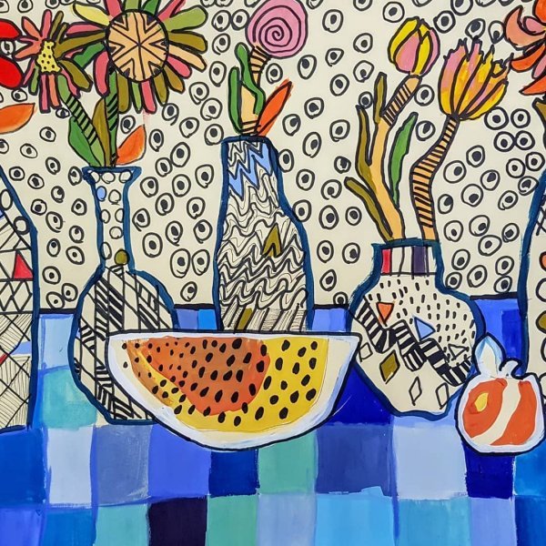 Калинкина Дина художник Пасхальный натюрморт