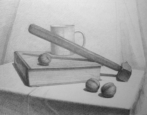 Зарисовки карандашом легкие предметы