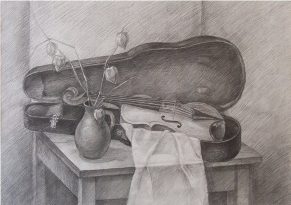 Натюрморт инструменты карандашом (49 фото)