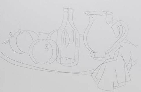 Красивый натюрморт карандашом