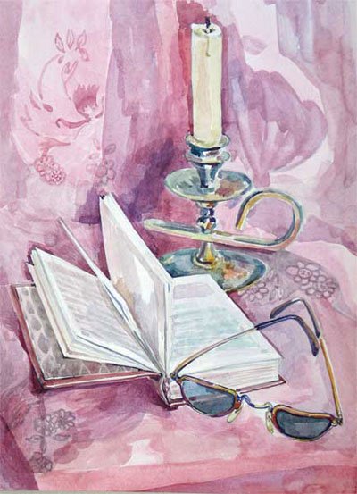 Натюрморт с книгами живопись