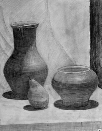 Рисование натюрморта из предметов быта.