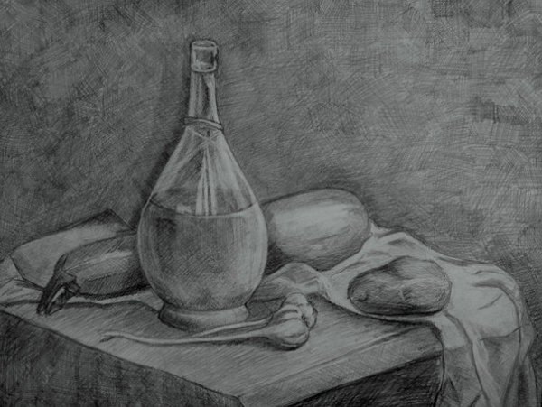 Натюрморт в графике простой