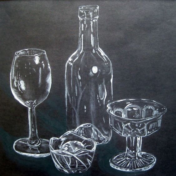 Бытовой натюрморт карандашом