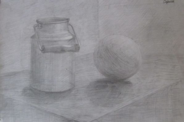 Натюрморт карандашом бидон (47 фото)