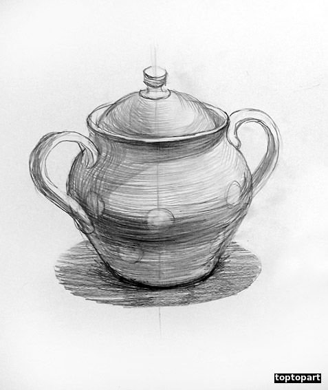 Сахарница карандашом