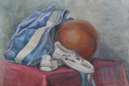 Корзина для мячей раскраска