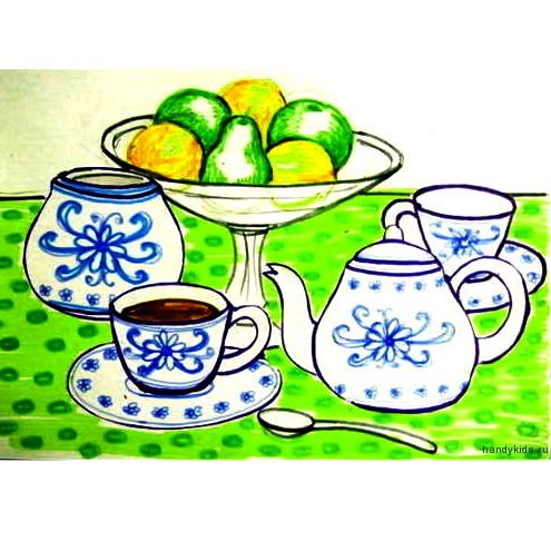 Зарисовки с натуры предметов быта