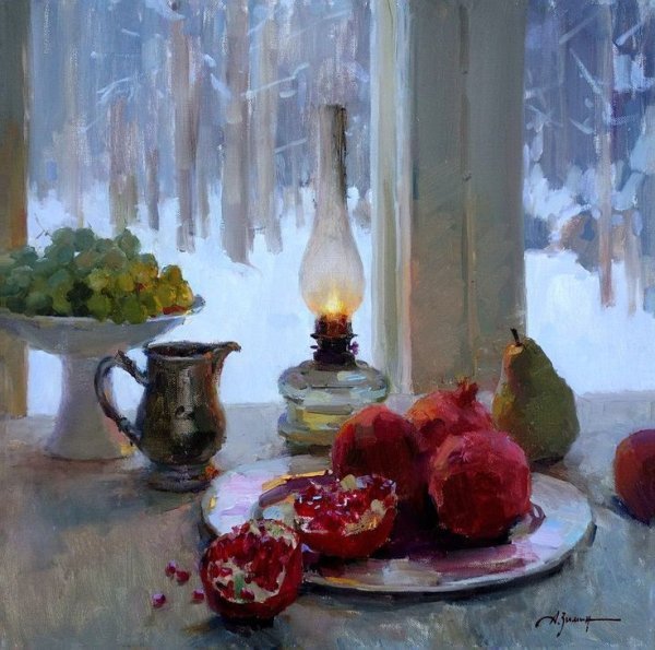 Натюрморт в интерьере Графика