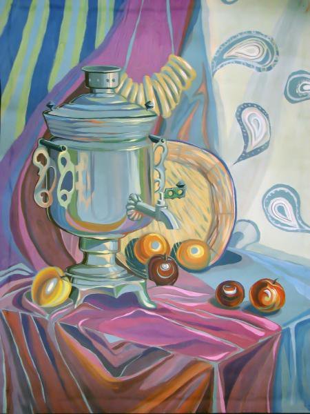 Вышивка крестом чаепитие