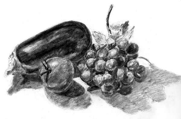 Виноград гризайль