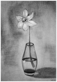 Ваза с цветами для срисовки