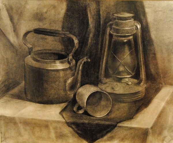 Гризайль Академический натюрморт