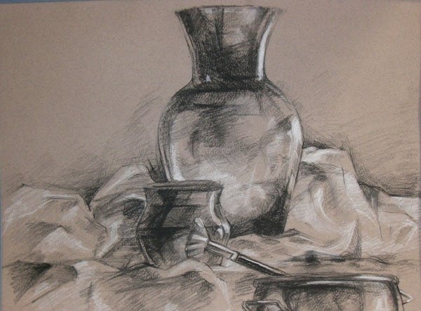 Рисунок мягким материалом натюрморт (49 фото)