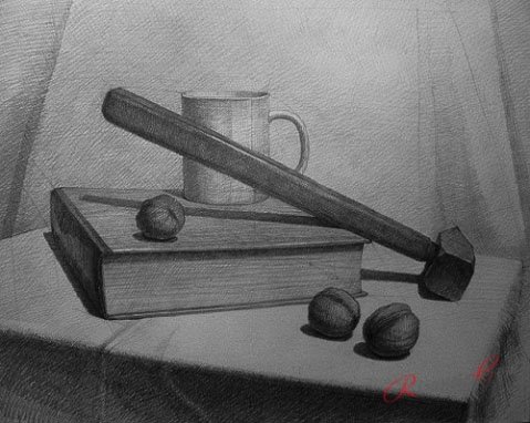 Натюрморт с инструментами строительными