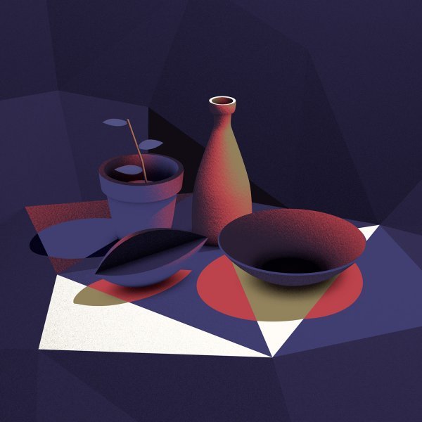 Декоративный натюрморт гуашью Академия Штиглица