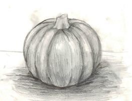 Тыква в карандаше с тенью