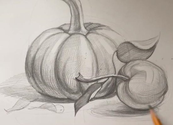 Натюрморт карандашом для срисовки для начинающих