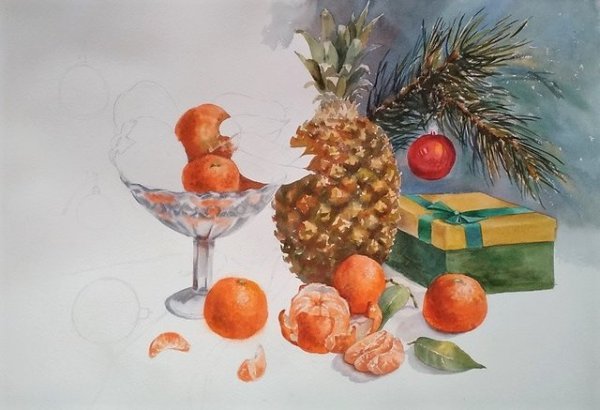 Натюрморт с тортиком