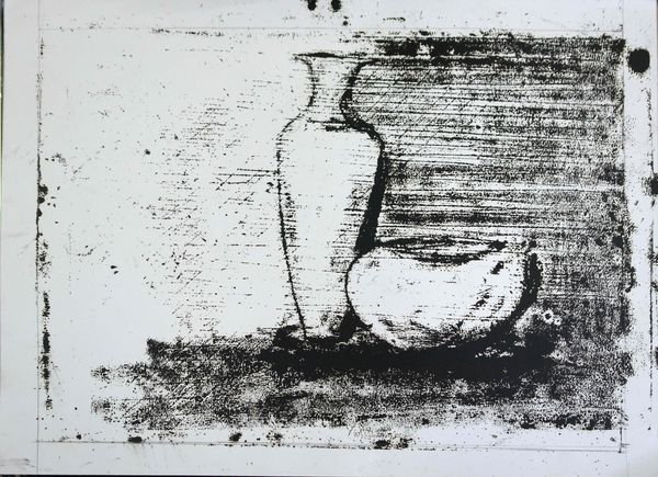 Натюрморт в графике монотипия