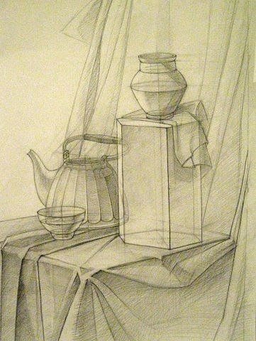 Натюрморт простым карандашом