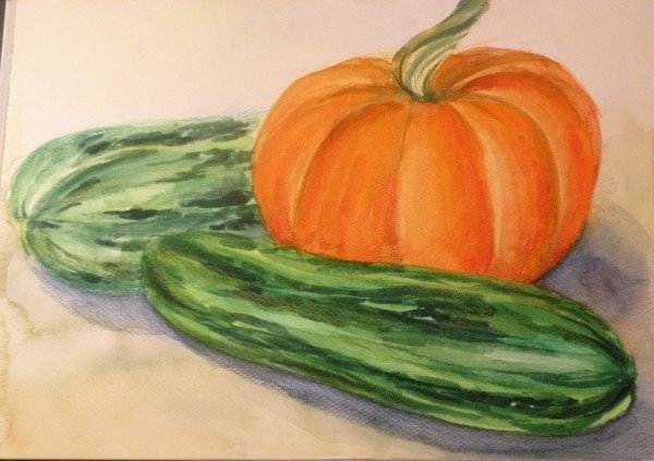 Натюрморт тыква и кабачок