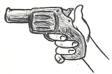 Рука с пистолетом для срисовки