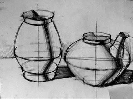Рисование с натуры посуды