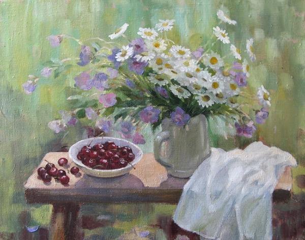 Этюд натюрморта на пленэре