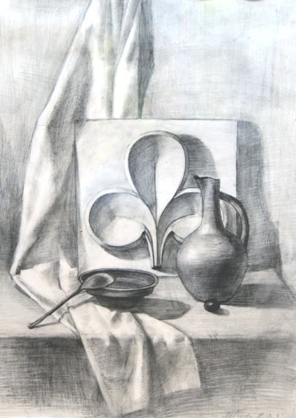 Натюрморт с шаром карандашом (50 фото)