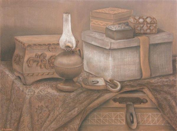 Легкий натюрморт сепией