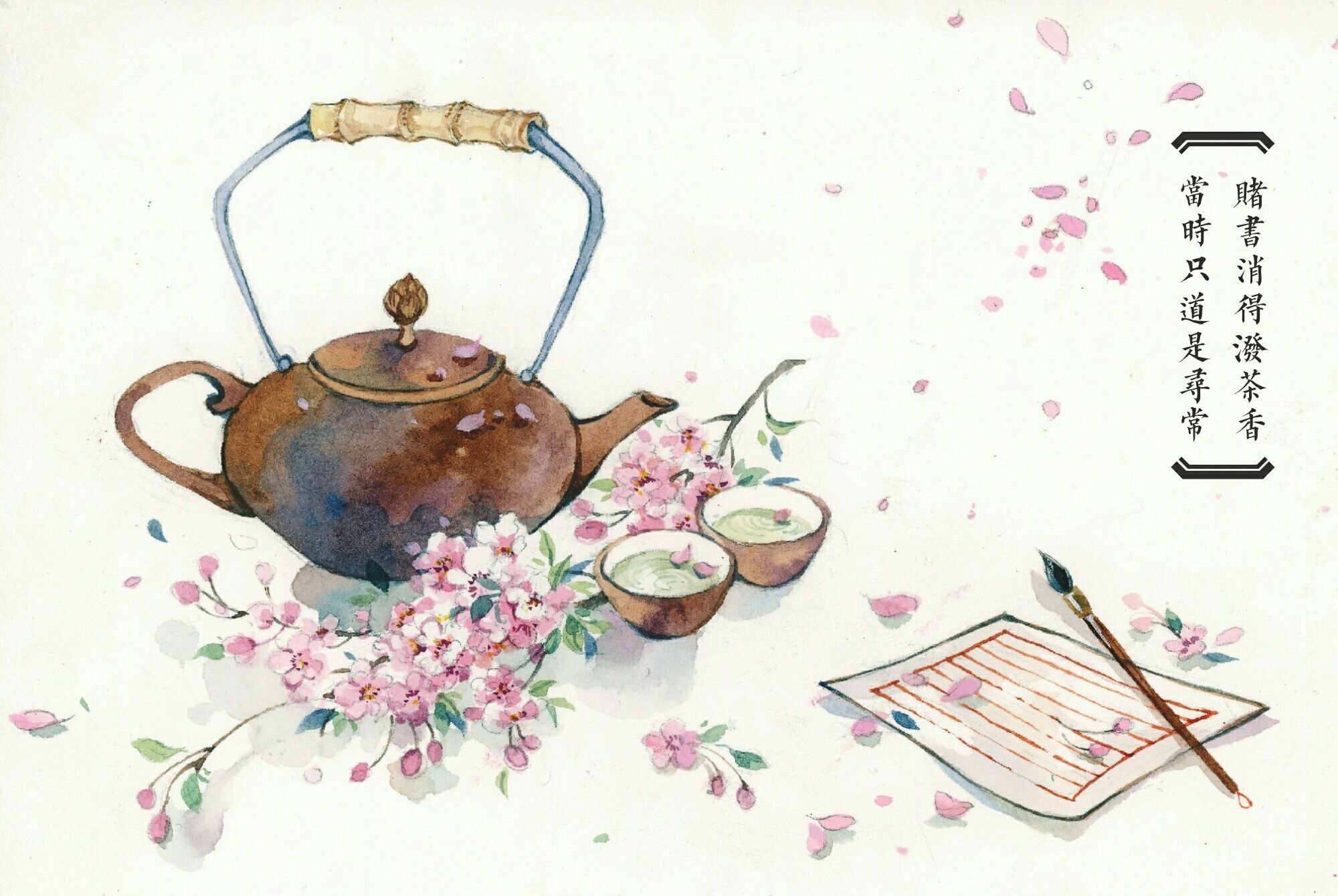Китайская живопись чай