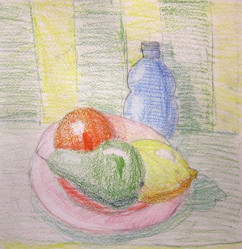 Натюрморт цветными карандашами