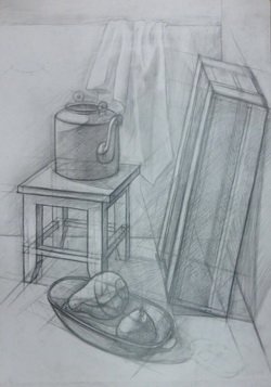 Натюрморт в интерьере зарисовки