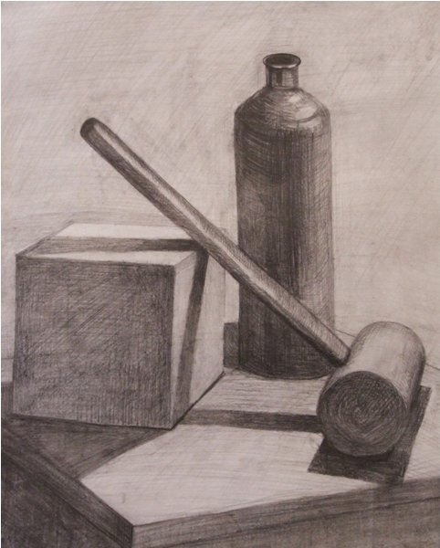 Академический Строгановка линейно конструктивный натюрморт