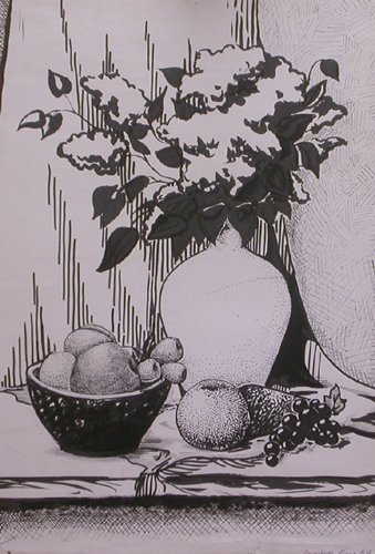 Натюрморт тушью и пером