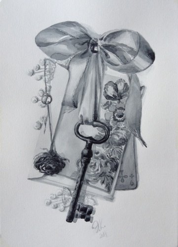 Обманка акварелью