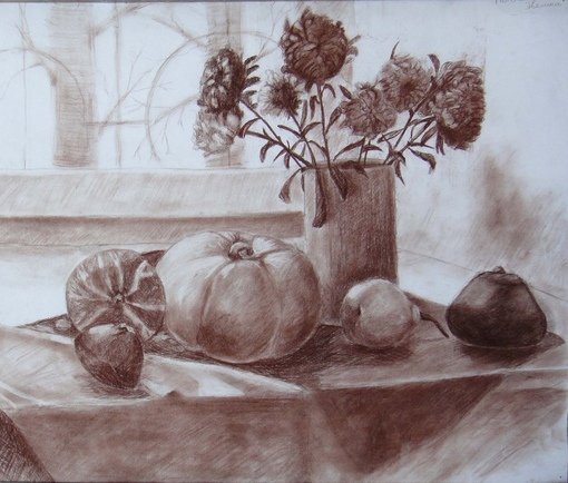 Натюрморт утренний карандашом (47 фото)