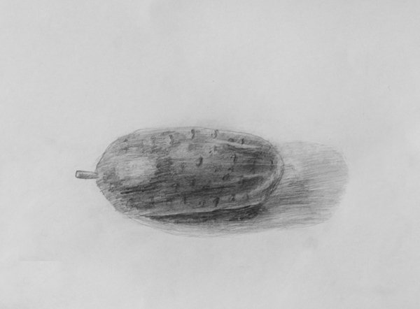 Огурец карандашом