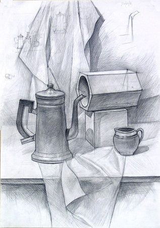 Натюрморт в карандаше для поступления в колледж