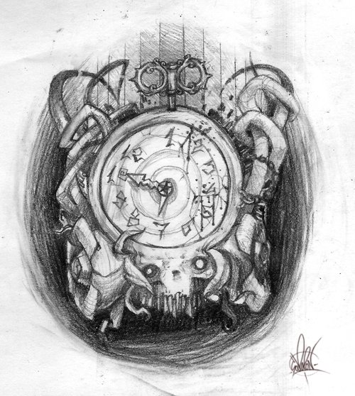 Натюрморт карандашом вино