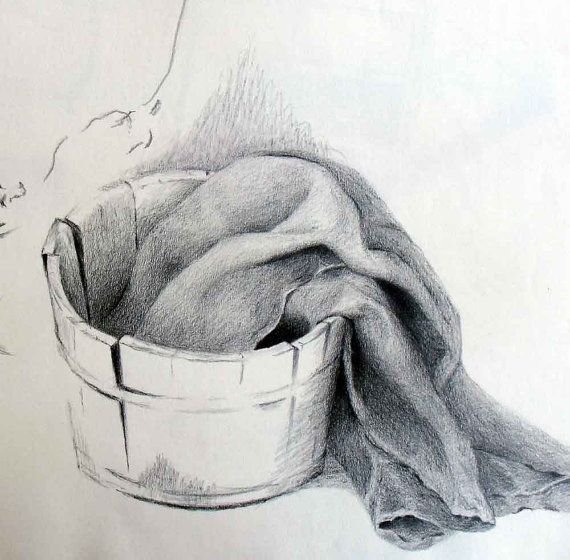 Графический натюрморт карандашом