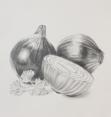 Лук карандашом штриховка