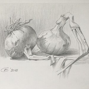 Лук карандашом штриховка