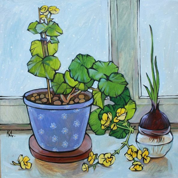 Натюрморт с бегонией