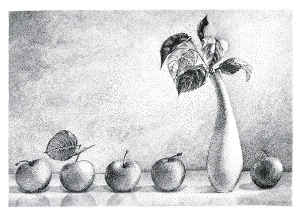 Точечная Графика натюрморт